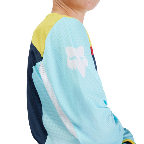 Maillot cross enfant Fox Spring 2025 180 Elevated - Bleu