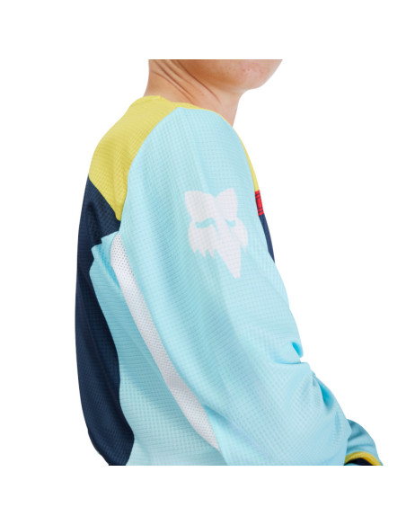Maillot cross enfant Fox Spring 2025 180 Elevated - Bleu