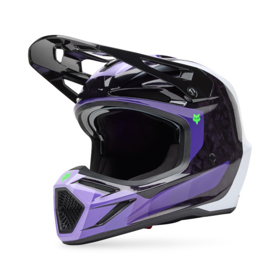 Casque cross Fox Spring 2025 V3 RS Grid - Noir Violet