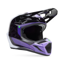 Casque cross Fox Spring 2025 V3 RS Grid - Noir Violet 2