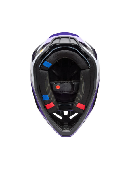 Casque cross Fox Spring 2025 V3 RS Grid - Noir Violet