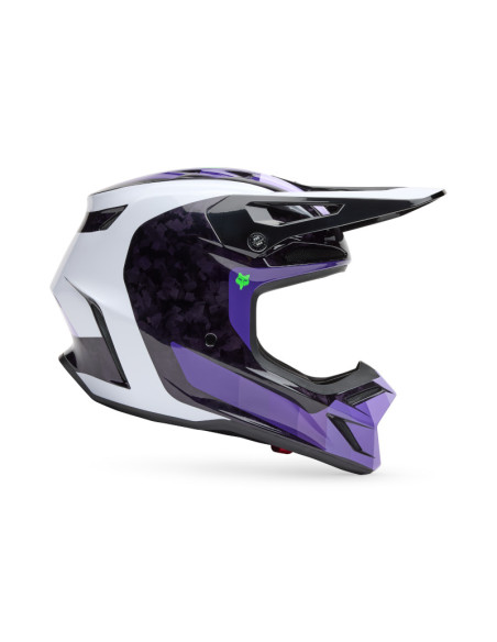Casque cross Fox Spring 2025 V3 RS Grid - Noir Violet