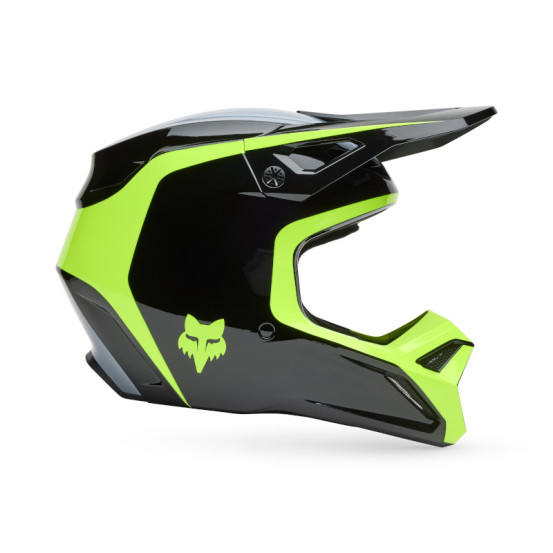 Casque cross Fox Spring 2025 V1 Flow - Noir Jaune