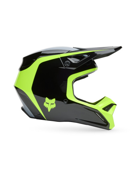 Casque cross Fox Spring 2025 V1 Flow - Noir Jaune