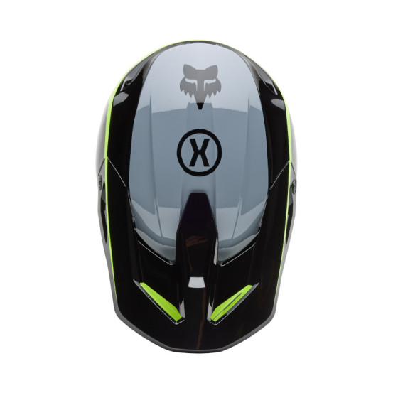 Casque cross Fox Spring 2025 V1 Flow - Noir Jaune