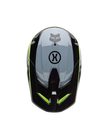 Casque cross Fox Spring 2025 V1 Flow - Noir Jaune