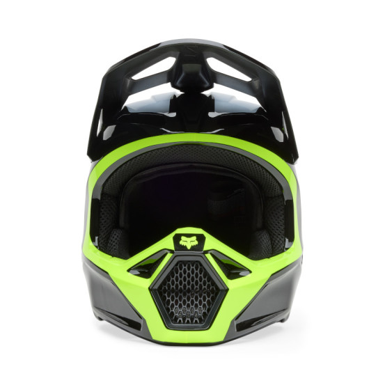 Casque cross Fox Spring 2025 V1 Flow - Noir Jaune