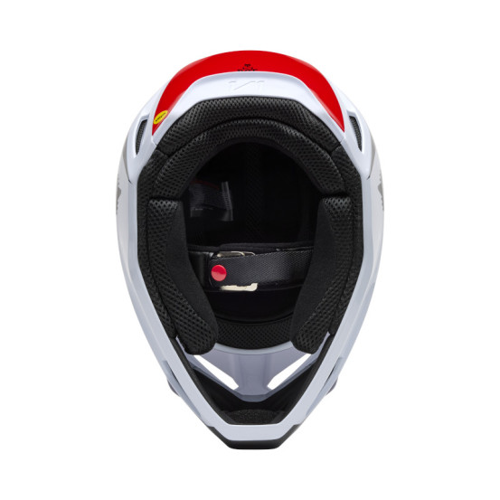 Casque cross Fox Spring 2025 V1 Flow - Blanc Rouge