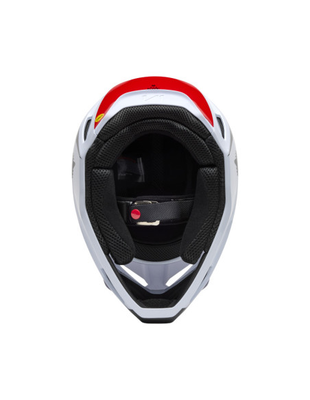 Casque cross Fox Spring 2025 V1 Flow - Blanc Rouge