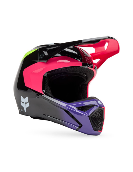 Casque cross enfant Fox Spring 2025 V1 Elevated - Rose