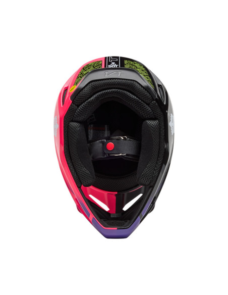 Casque cross enfant Fox Spring 2025 V1 Elevated - Rose