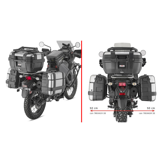 Supports valises Givi Monokey Kawasaki KLR 650 S 2023