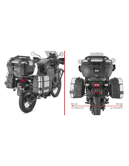 Supports valises Givi Monokey Kawasaki KLR 650 S 2023