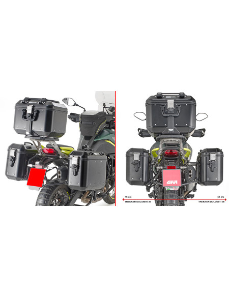 Supports valises Givi Monokey Benelli TRK 702/X 2023