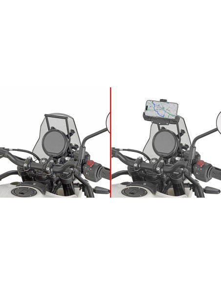 Support Givi pour smartphone et GPS Royal Enfield 450 Himalayan 2024