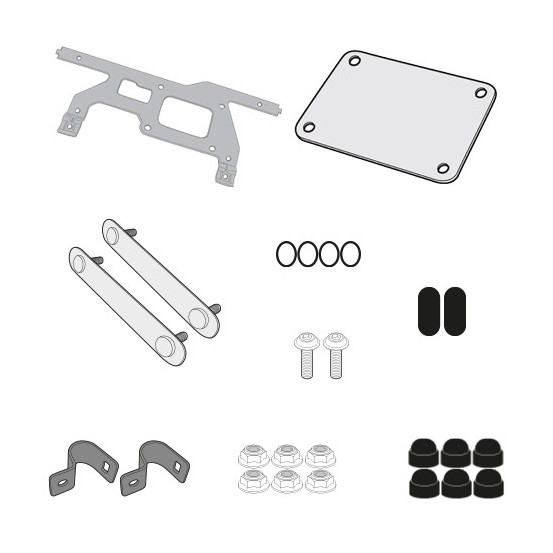 Kit de fixation Tool Box Givi S250 pour support valise PLOS5108CAM BMW R 1200 GS Adventure 2014 - 2018