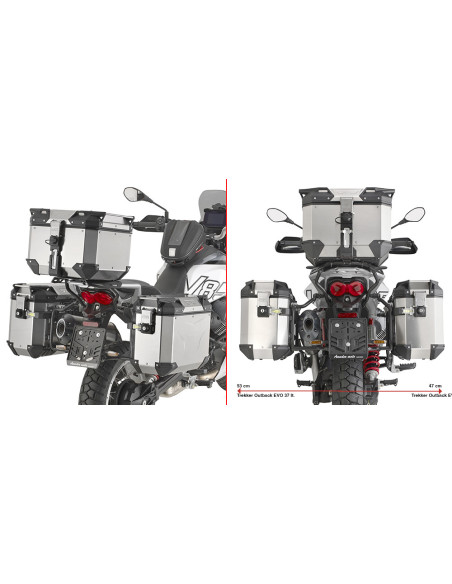 Supports valises Givi PLO8209CAM Moto Guzzi V85 TT 2024