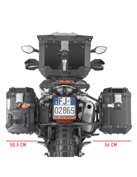 Supports valises Givi PLO7717CAM KTM 890 SMT 2023 790/R 2019 - 2020 - 890 ADV 2021 - 2023