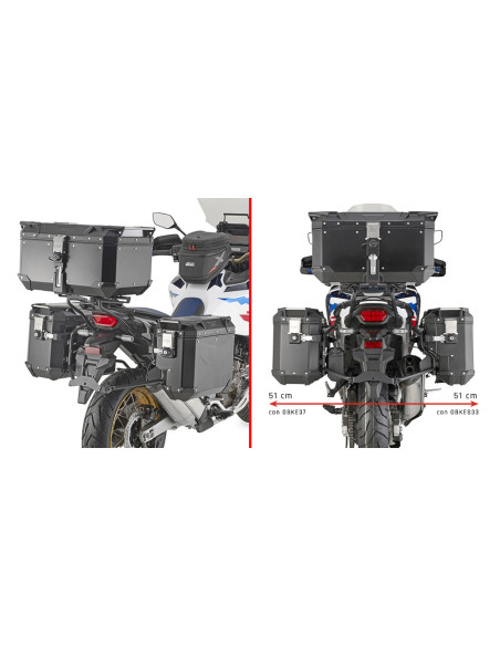 Supports valises Givi PLOS1178CAM AFRICA TWIN 2020 - 2024