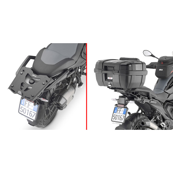 Support top case Givi Monokey sur support d'origine BMW R 1300 GS 2024 - Noir