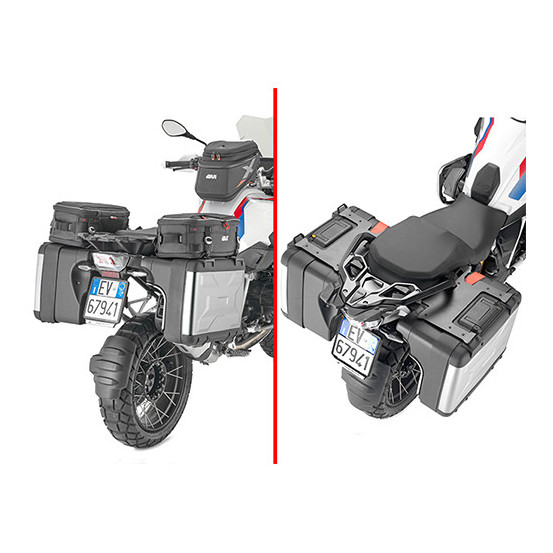 plaque pour sac cargo Givi sur valise vario BMW R 1200 GS 2013 - 2022