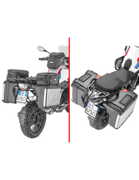 plaque pour sac cargo Givi sur valise vario BMW R 1200 GS 2013 - 2022