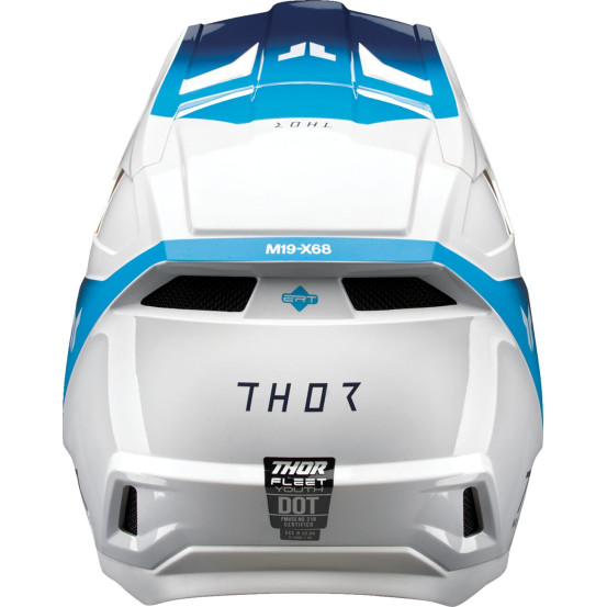 Casque cross enfant Thor Fleet Storm - Blanc Bleu