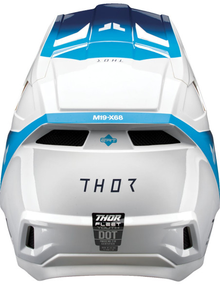 Casque cross enfant Thor Fleet Storm - Blanc Bleu