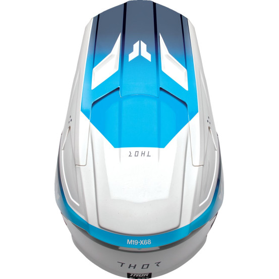 Casque cross enfant Thor Fleet Storm - Blanc Bleu