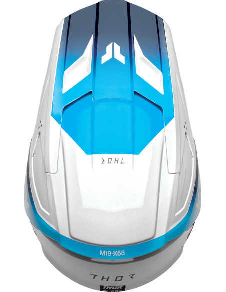 Casque cross enfant Thor Fleet Storm - Blanc Bleu