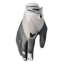 Gants cross Thor Spring 2025 Launchmode Brave - Gris Blanc