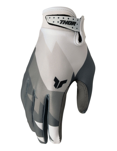 Gants cross Thor Spring 2025 Launchmode Brave - Gris Blanc