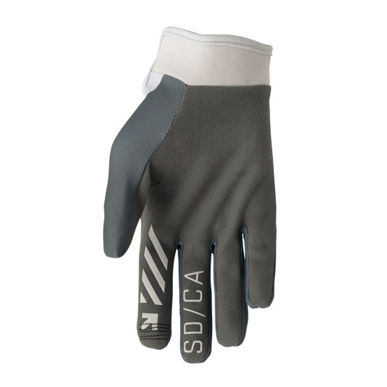Gants cross Thor Spring 2025 Launchmode Brave - Gris Blanc