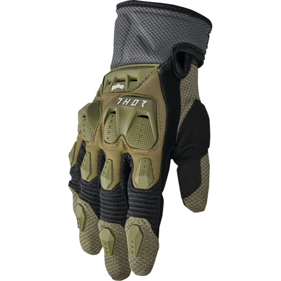 Gants cross Thor Spring 2025 Terrain - Kaki Gris