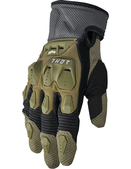 Gants cross Thor Spring 2025 Terrain - Kaki Gris