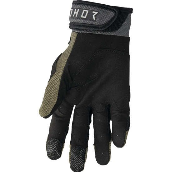 Gants cross Thor Spring 2025 Terrain - Kaki Gris