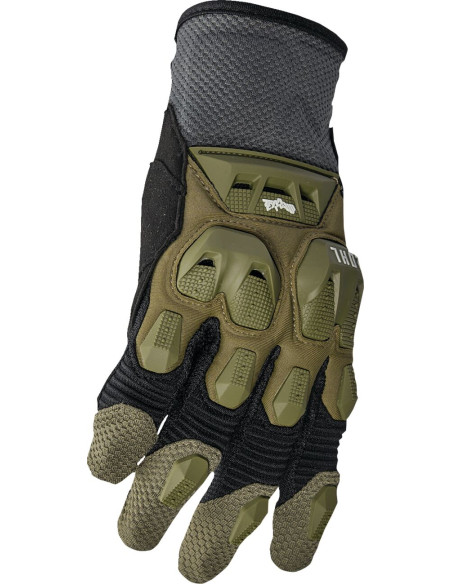Gants cross Thor Spring 2025 Terrain - Kaki Gris