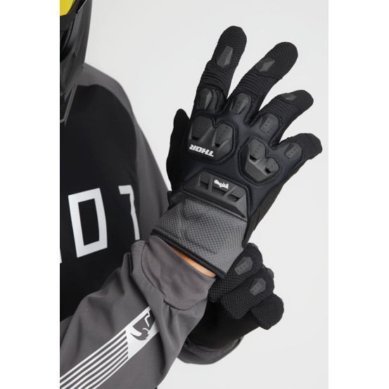 Gants cross Thor Spring 2025 Terrain - Noir Gris