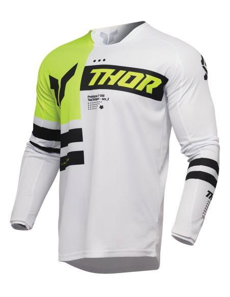 Maillot cross Thor Spring 2025 Launchmode Dozer - Jaune Acid Noir