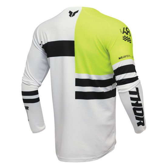 Maillot cross Thor Spring 2025 Launchmode Dozer - Jaune Acid Noir