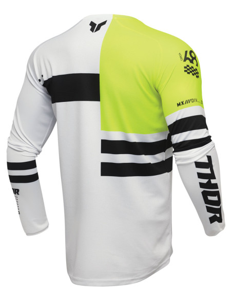 Maillot cross Thor Spring 2025 Launchmode Dozer - Jaune Acid Noir