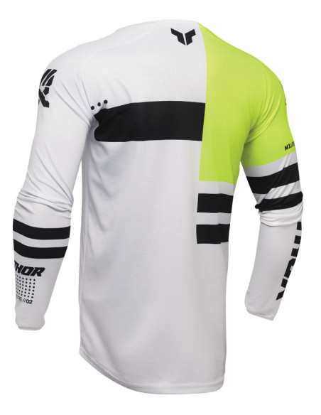 Maillot cross Thor Spring 2025 Launchmode Dozer - Jaune Acid Noir
