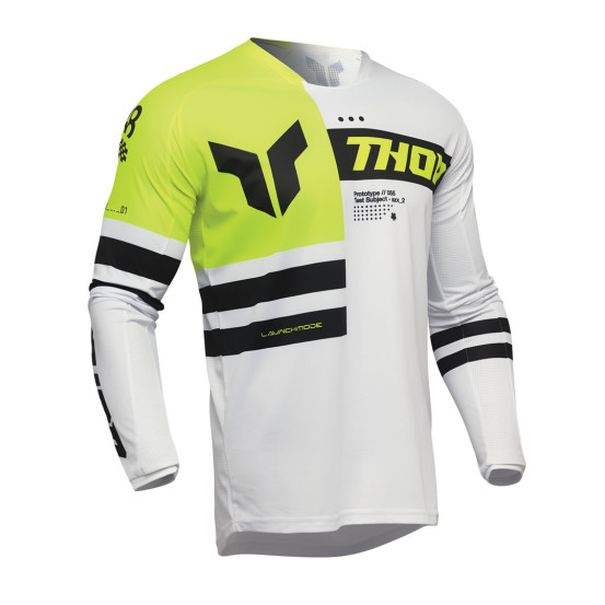 Maillot cross Thor Spring 2025 Launchmode Dozer - Jaune Acid Noir