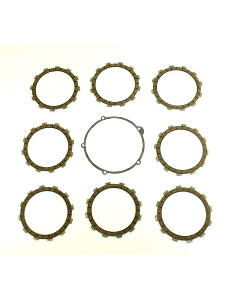 Kit disques embrayage garnis + Joint de couvercle embrayage ATHENA - GAS GAS 200 EC/SM 250 EC/MC/SM 300 EC/SM 400 EC 450 FSE