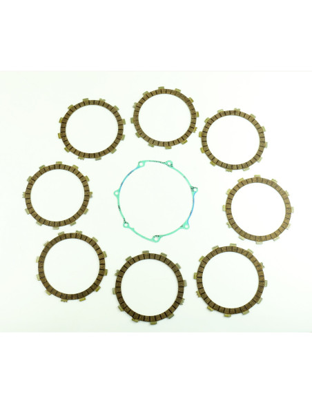 Kit disques embrayage garnis + Joint de couvercle embrayage ATHENA - GAS GAS 450 EC 2013-2015 YAMAHA 450 WR-F 2005-2017