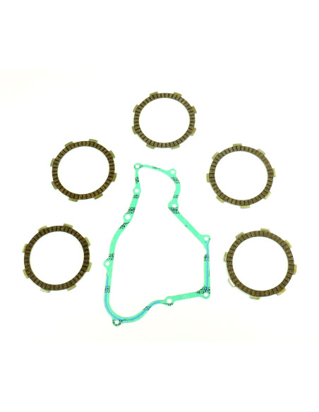 Kit disques embrayage garnis + Joint de couvercle embrayage ATHENA - HONDA 80 CR 1984-2002 85 CR 2003-2007