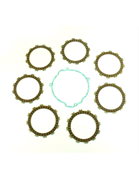 Kit disques embrayage garnis + Joint de couvercle embrayage ATHENA - HUSQVARNA 125 TE KTM 125 EXC/SX/SXS 144/150 SX 200 EGS/E..