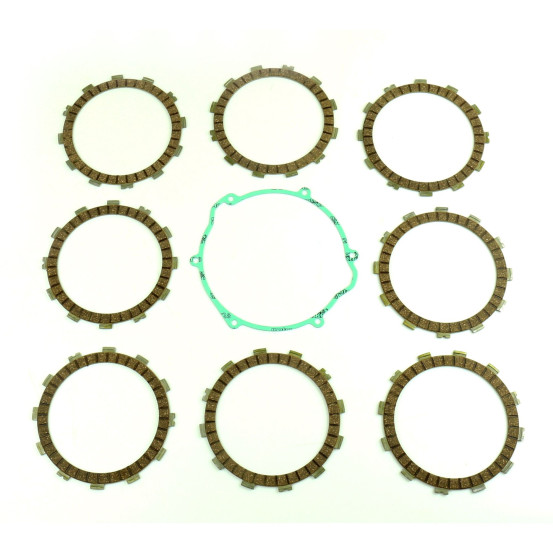 Kit disques embrayage garnis + Joint de couvercle embrayage ATHENA - HUSQVARNA 410 TE 1999 610 TC/TE 1998-1999