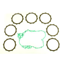 Kit disques embrayage garnis + Joint de couvercle embrayage ATHENA - HUSQVARNA 610 TC 2003-2009 610 TE 2000