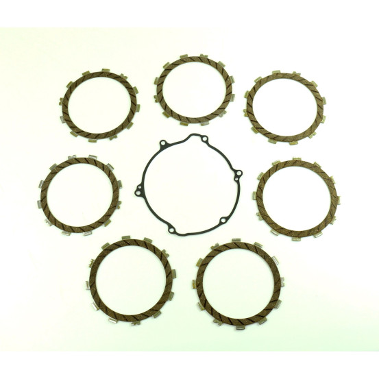 Kit disques embrayage garnis + Joint de couvercle embrayage ATHENA - KAWASAKI 125 KX 1997-2002